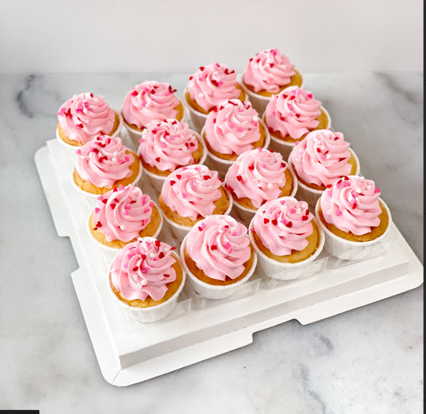 Pastel Pink Mini Cupcakes 16 pcs Set | (U.P $68.80)