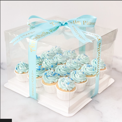 Pastel Blue Mini Cupcakes 16 pcs Set | (U.P $68.80)