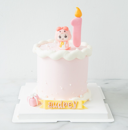 Customized Cake - Blue Baby Snake First Birthday Cake