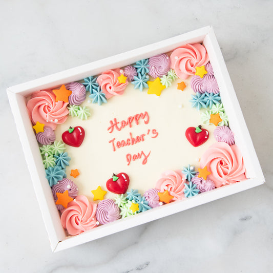 Happy Teacher's Day | Pastel Gratitude Floral Brownie | $55.80 nett only