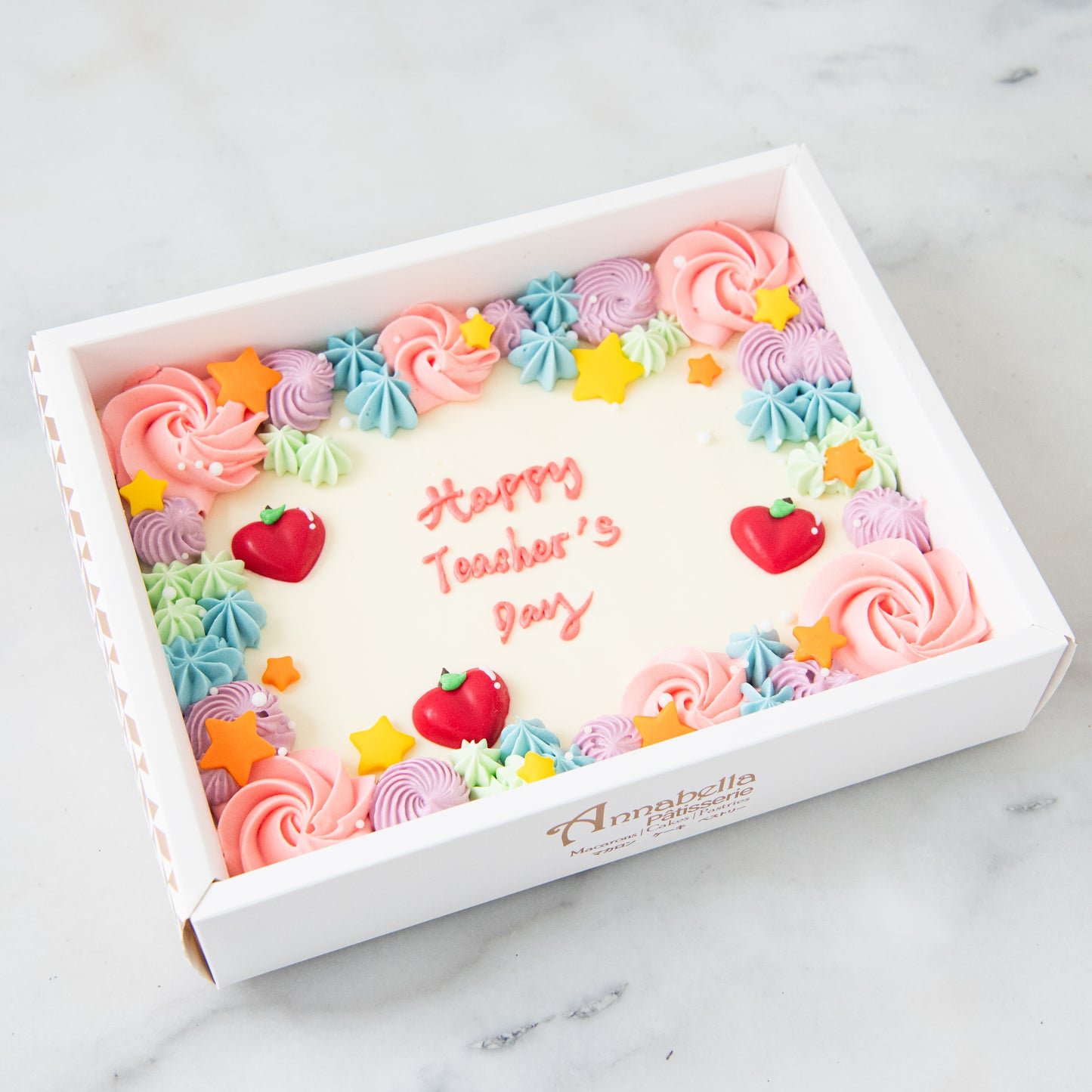 Happy Teacher's Day | Pastel Gratitude Floral Brownie | $55.80 nett only