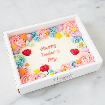 Happy Teacher's Day | Pastel Gratitude Floral Brownie | $55.80 nett only