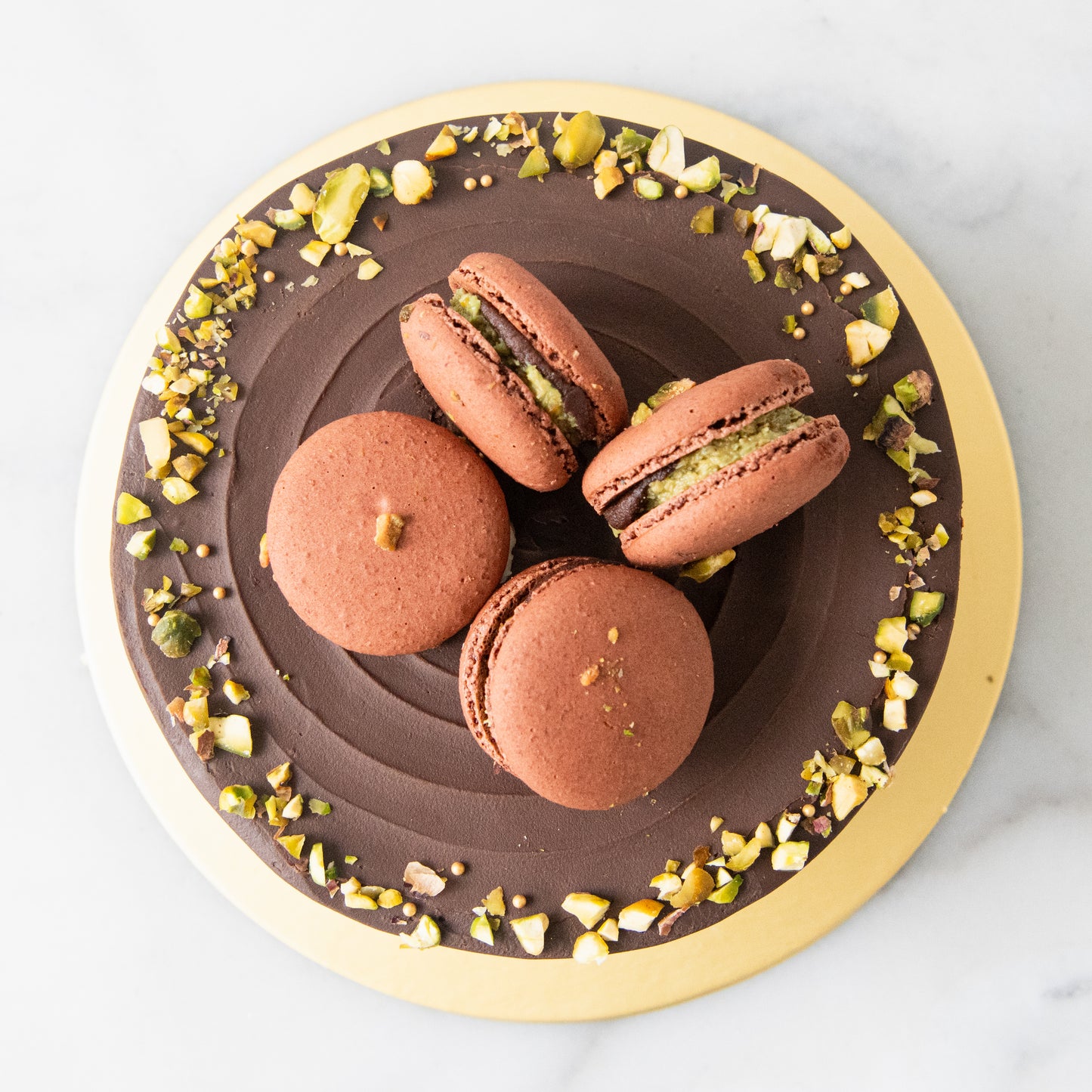 Dubai Kunafa Cake Upsize | Including 4pcs Dubai Kunafa Macaron | $88 Nett
