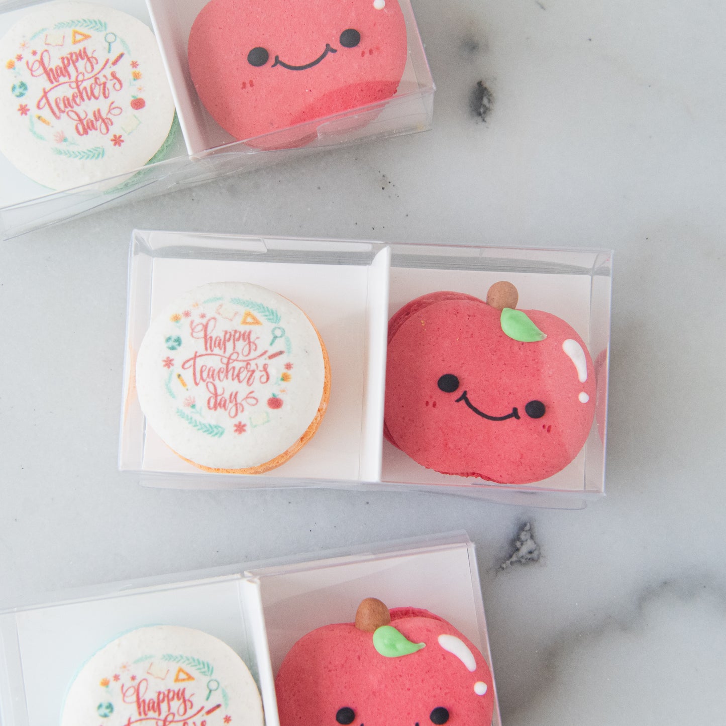 Happy Teacher's Day | 2in1 Apple Macaron | $8.80 Nett