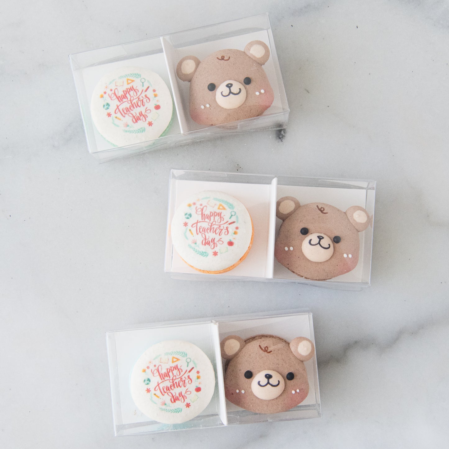 Happy Teacher's Day | 2in1 Male Bear Macaron | $8.80 Nett Only