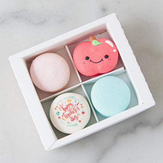 Happy Teacher's Day | 4in1 Smiley Apple Macaron | $13.80 Nett