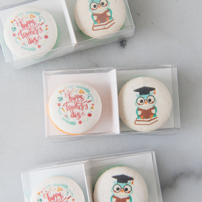 Happy Teacher's Day | 2in1 Owl Printing Macaron | $7.80 Nett