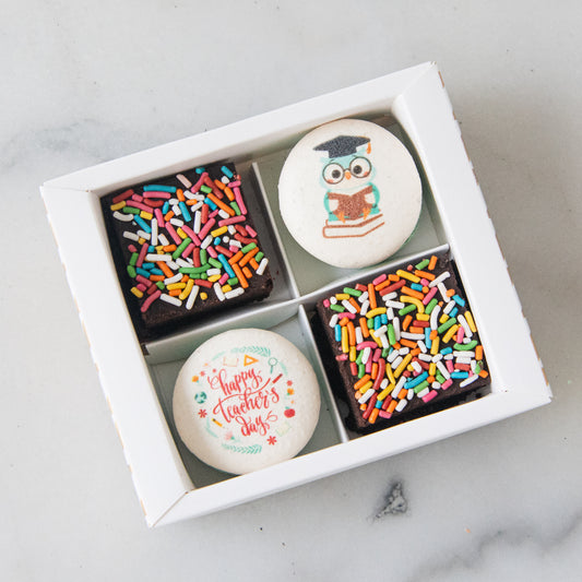 Happy Teacher's Day | Educator's Special Macaron Brownie Set  | Price $11.80 nett