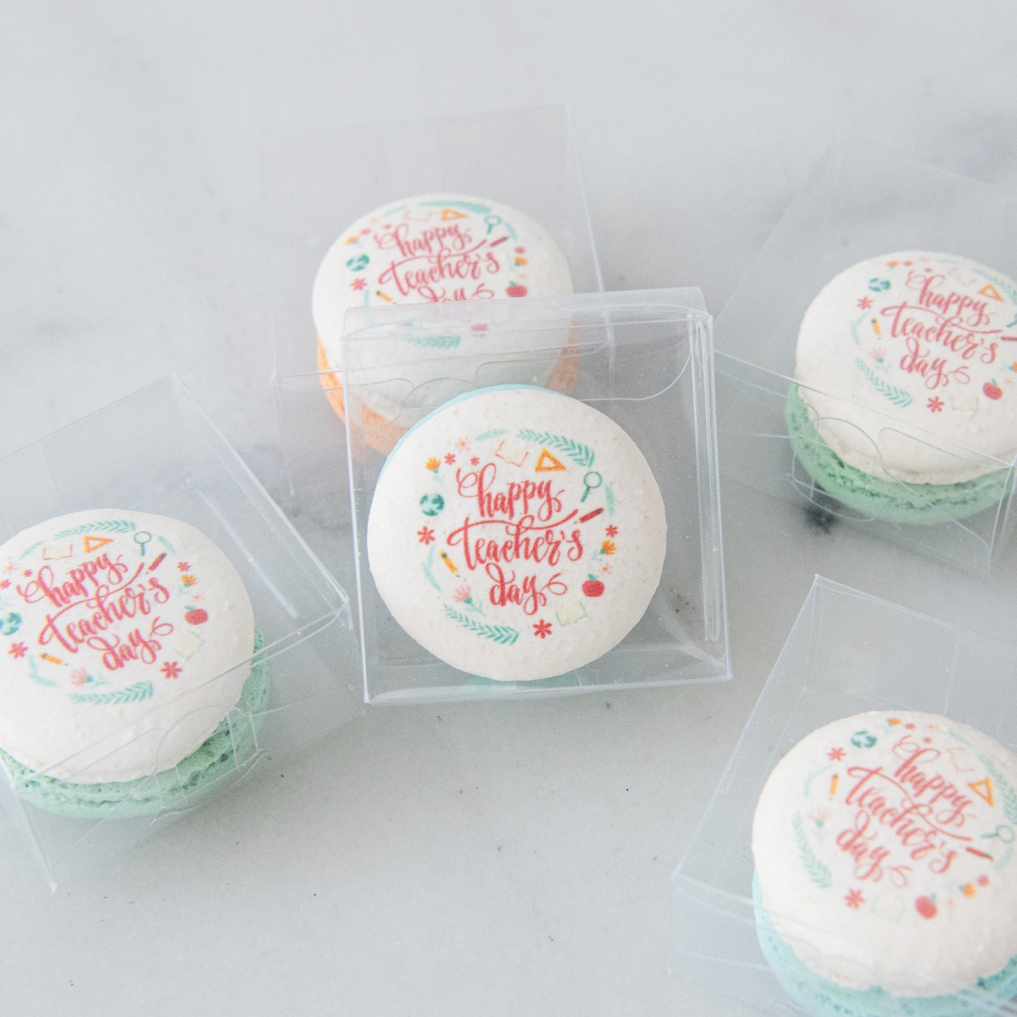 Happy Teacher's Day | Happy Teachers day 1pc macaron | $4.80 Nett