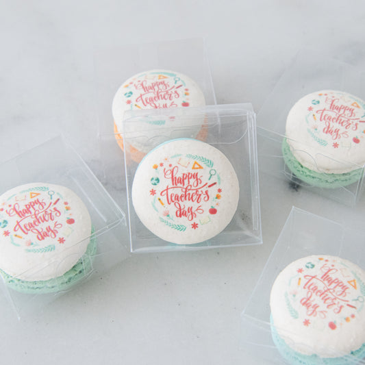 Happy Teacher's Day | Bundle of x 10 set Happy Teachers day 1pc macaron | $38.80 Nett