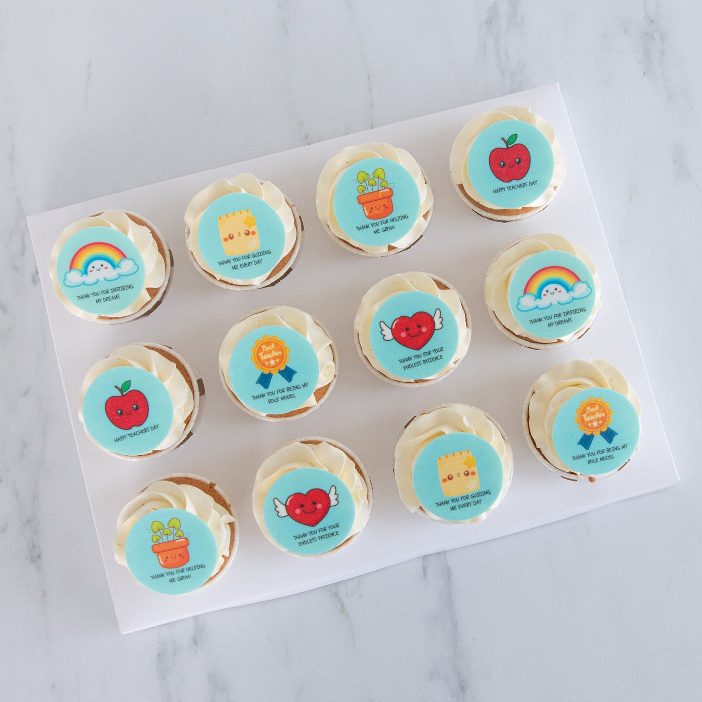 Happy Teacher's Day | Smart & Sweet 12pcs cupcakes |  $65.80  nett only