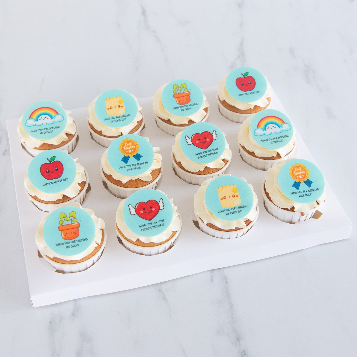 Happy Teacher's Day | Smart & Sweet 12pcs cupcakes |  $65.80  nett only