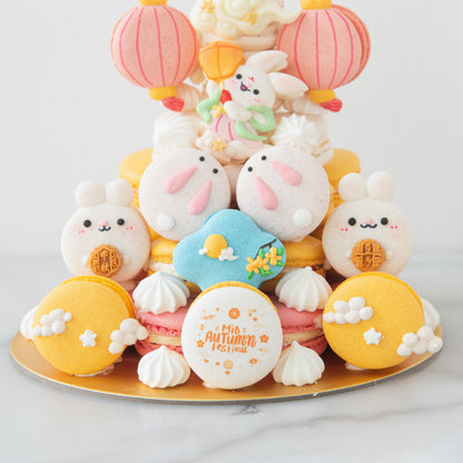 Happy Mid Autumn | Vibrant Lantern Macaron Tower | $158 Nett