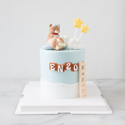 Customized Cake - Little Aviator Bear Ladder Cake