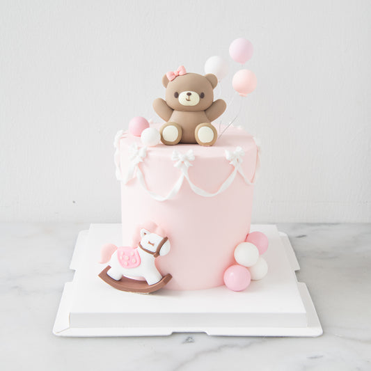 Customized Cake - Pink Teddy Dream Cake