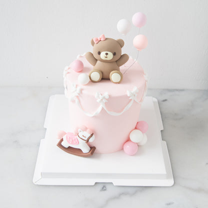 Customized Cake - Pink Teddy Dream Cake