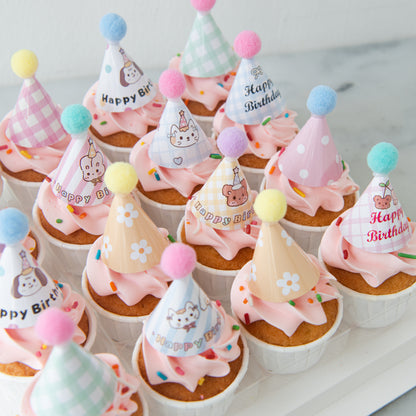 Party Hat Pink Mini Cupcakes 16 pcs Set | NOW FOR $58.80 ONLY (U.P $68.80)