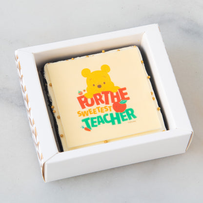 Happy Teacher's Day | Disney Winnie The Pooh Teacher's Day Petite Brownie | $9.80 Nett