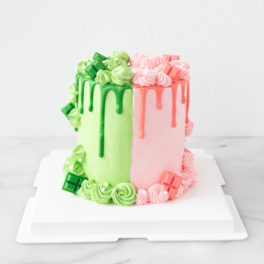 Pink & Green two sides 5'inch Cake | (U.P $198.00)