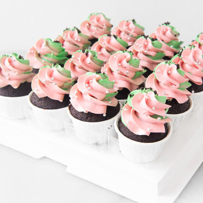 *New*Pink & Green Swirl Mini Cupcakes 16 pcs Set | ($51.80 Nett)