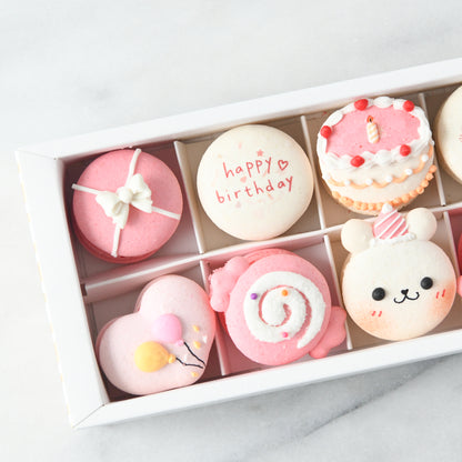 10pcs Birthday Girl Macarons in a Gift Box | Complimentary Ribbon and Personalised Message | $45.80 nett only