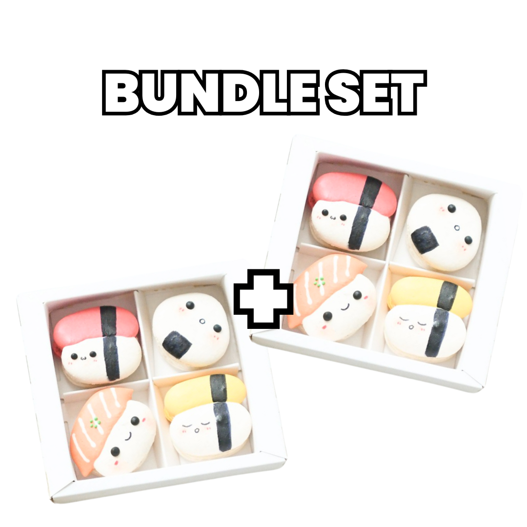 Bundle Set | 4pcs Kawaii Sushi Macarons bundle of 2 | (U.P $51.20)