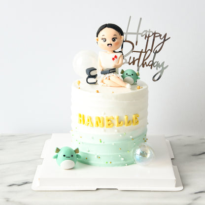 Customized Cake - Cute Little Girl Cake
