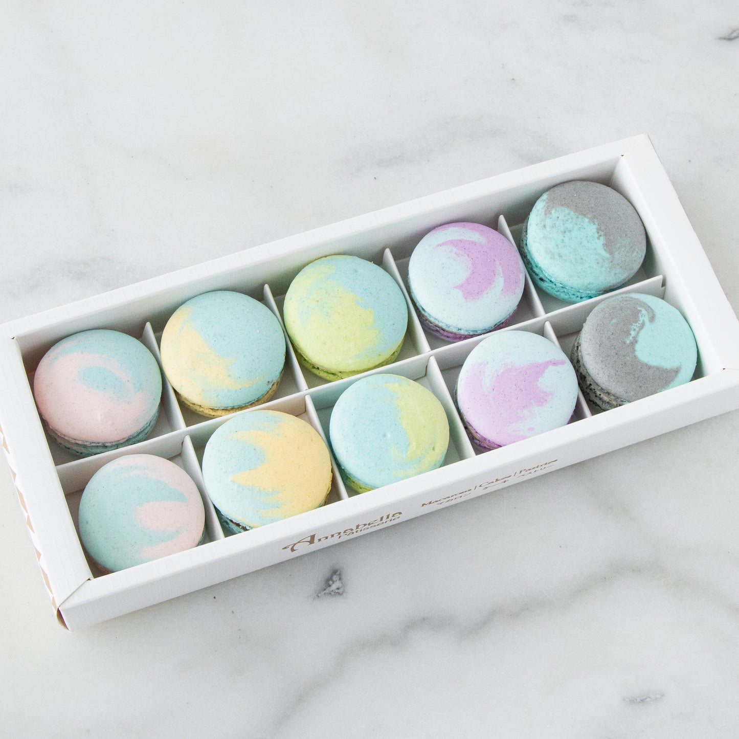 10pcs Marvelous Macarons (Marvellous 2) in Gift Box and Paper Bag | Prefect Gift Choice