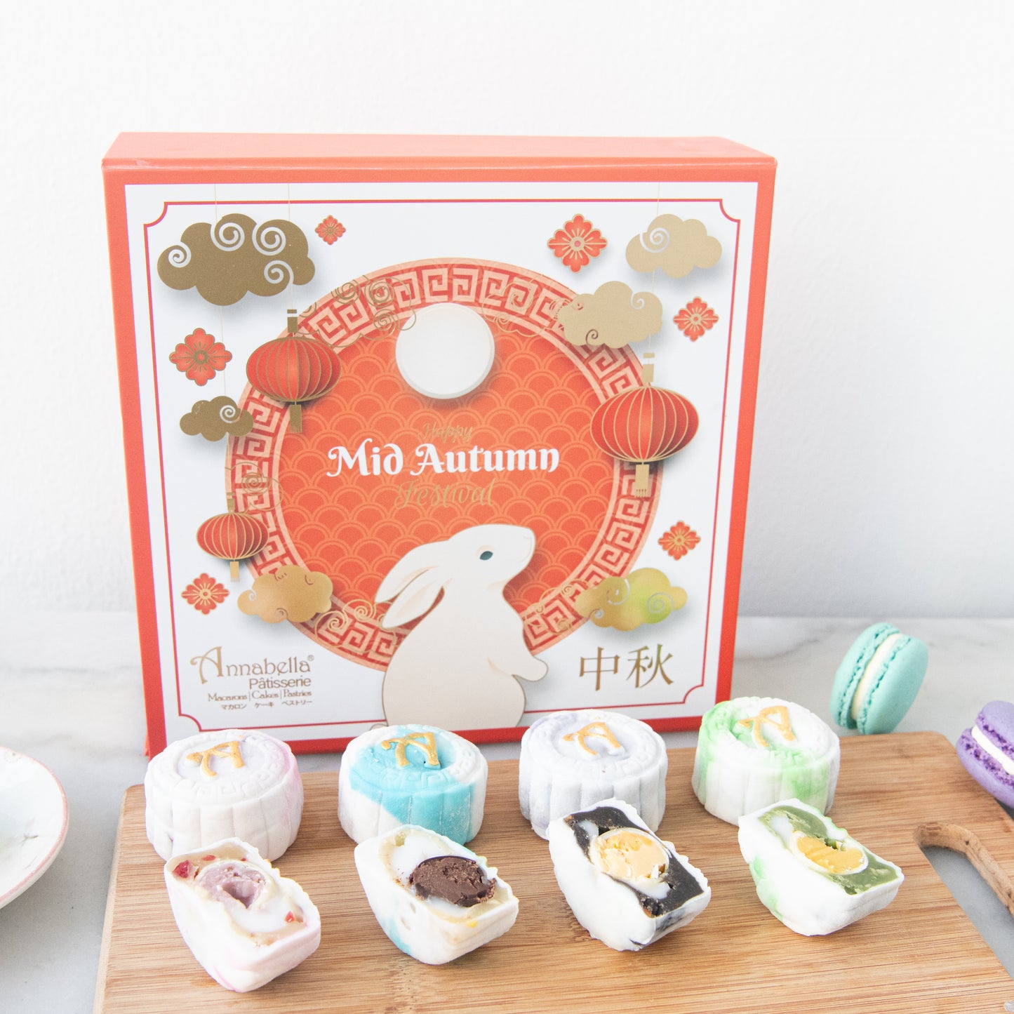 Happy Mid Autumn | Limited Edition Snowskin Truffle Mooncakes 8 pcs set | $55.80 (U.P $128.00)