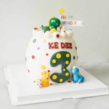 Customized Cake - Dino Egg Birthday Cake 6'' | $228 Nett