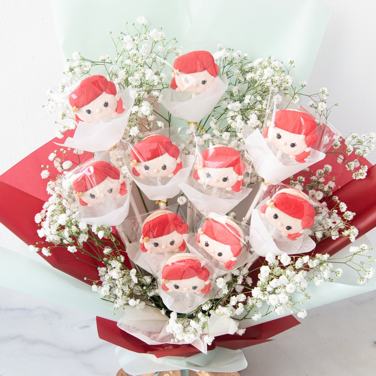 Disney Tsum Tsum Princess Ariel Macaron Bouquet | ($138 Nett)