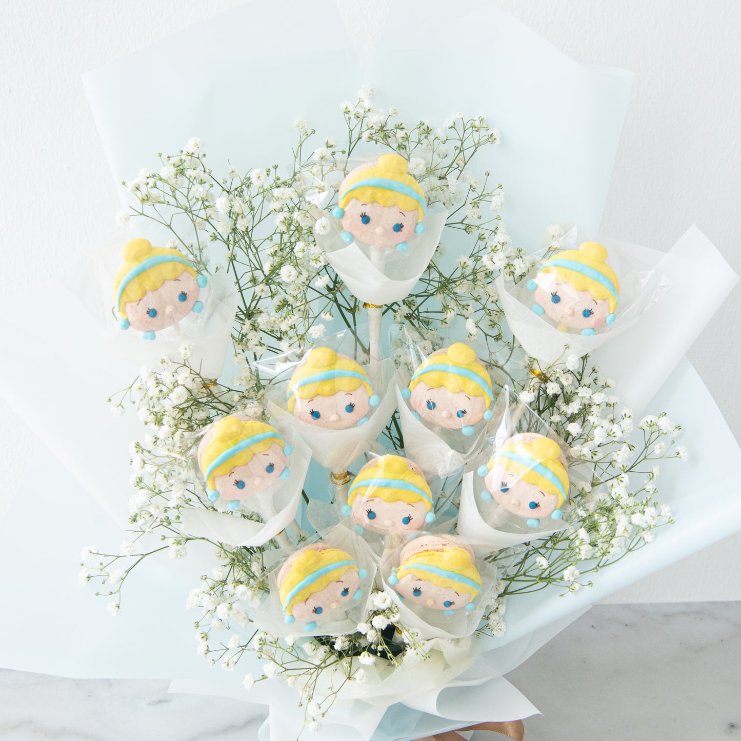 Disney Tsum Tsum Princess Cinderella Macaron Bouquet |  ($138 Nett)