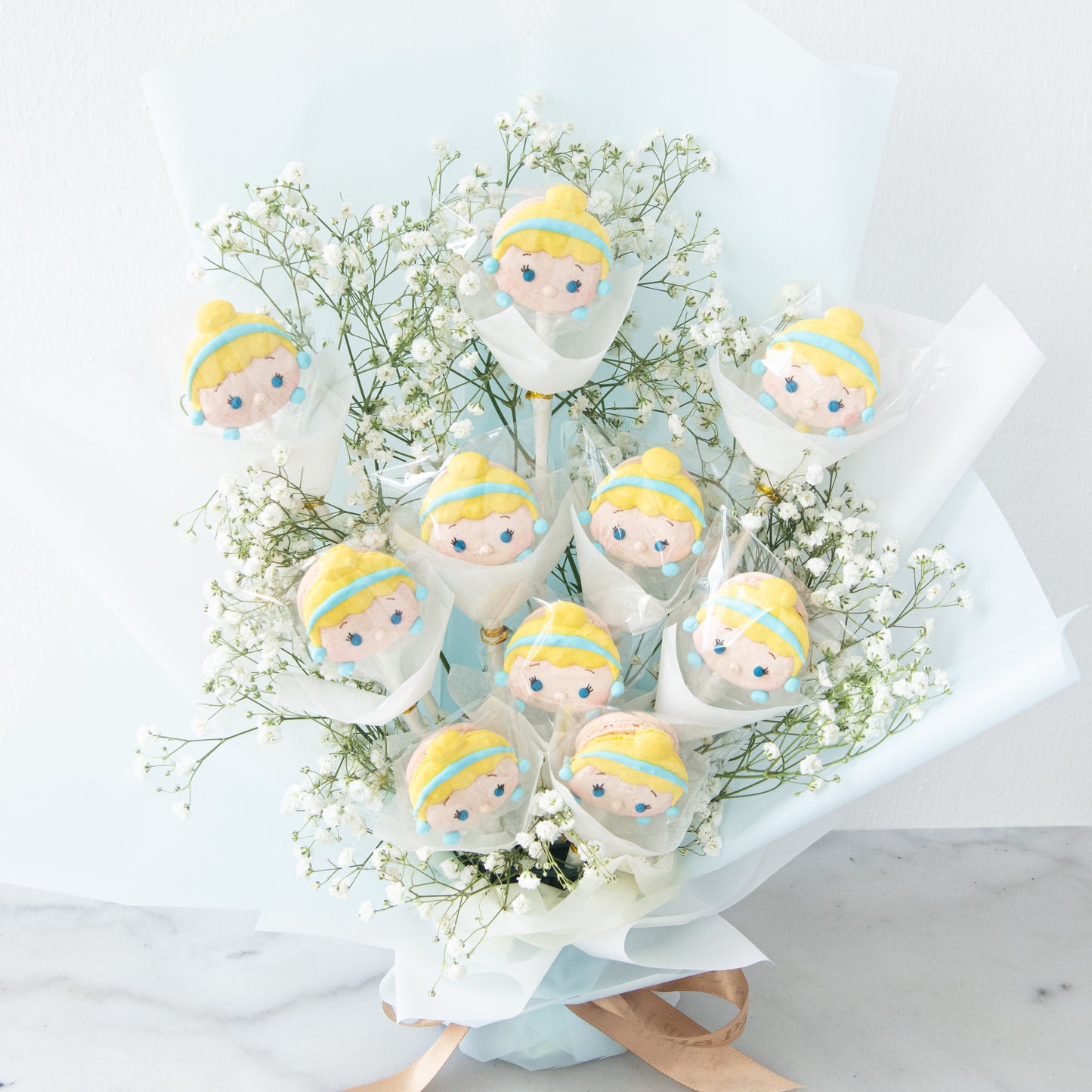 Disney Tsum Tsum Princess Cinderella Macaron Bouquet |  ($138 Nett)