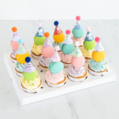 Limited Edition Macaron Cupcake with party hat | (U.P $128.80)