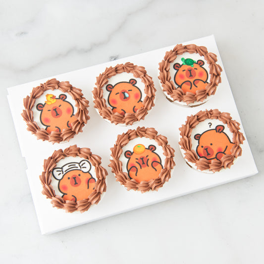 🔥8.8 SALE🔥| 6pc Capybara cupcakes In Gift Box | NOW FOR ONLY $25.80 (U.P $77.60)