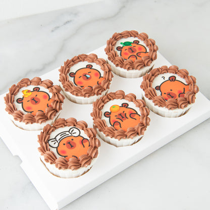 🔥8.8 SALE🔥| 6pc Capybara cupcakes In Gift Box | NOW FOR ONLY $25.80 (U.P $77.60)