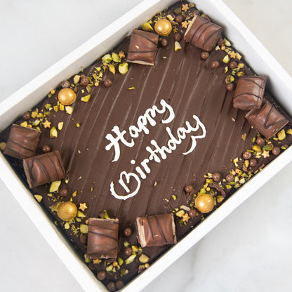 Happy Birthday Floral Brownie In Gift Box | $58.80 Nett