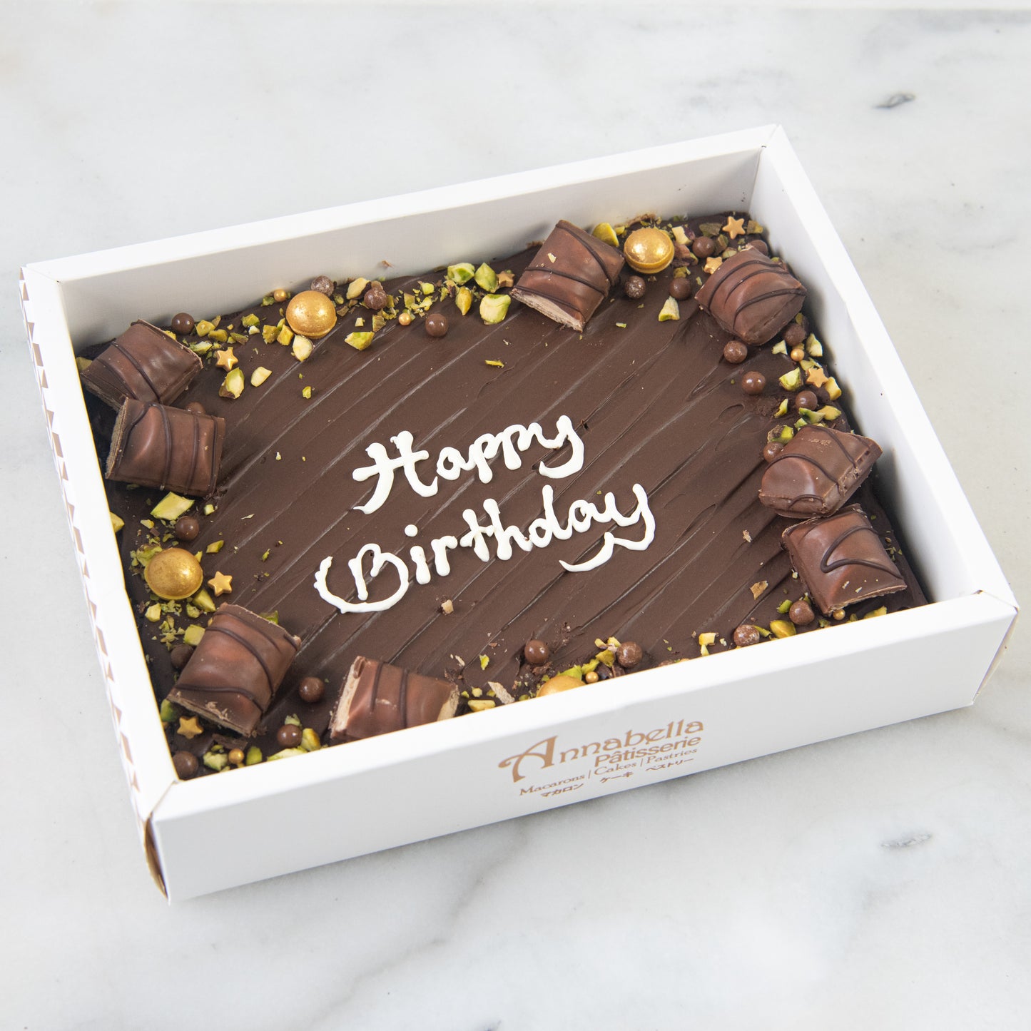 Happy Birthday Floral Brownie In Gift Box | $58.80 Nett