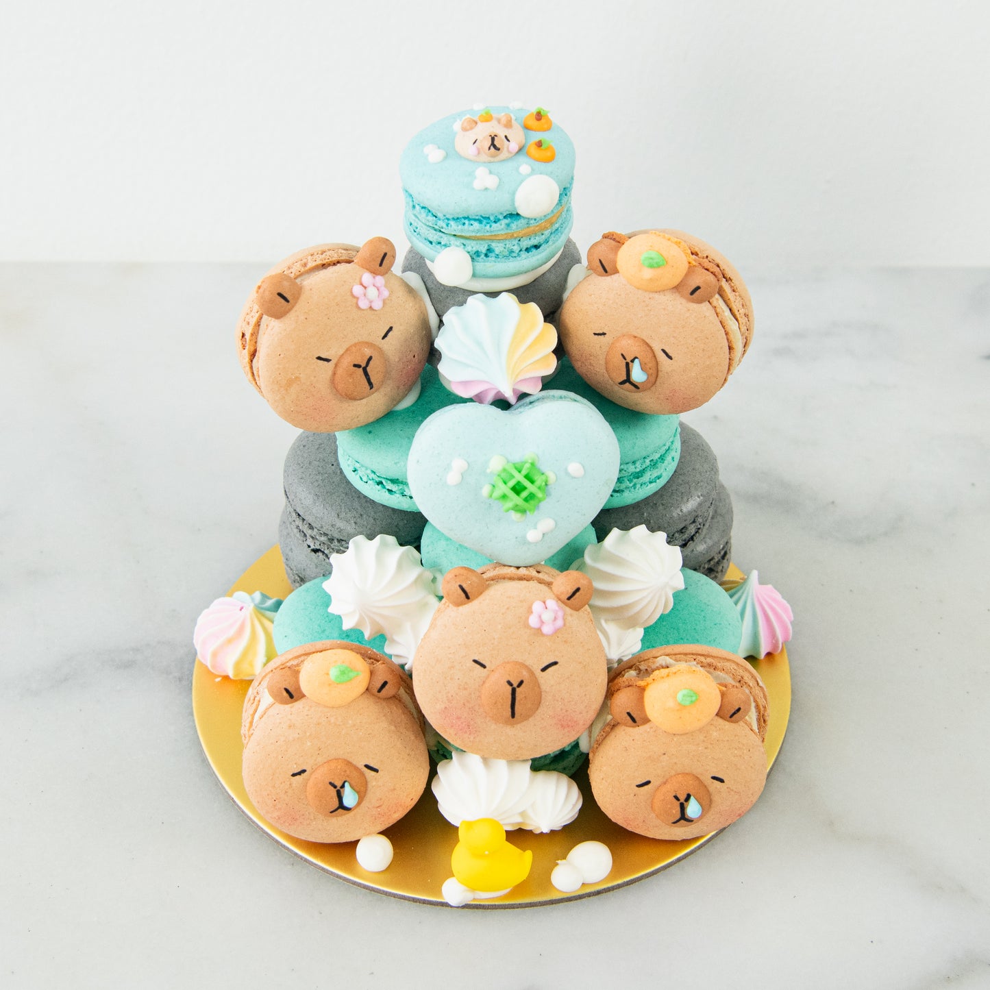 Capybara Mini Macaron Tower | $88 Nett