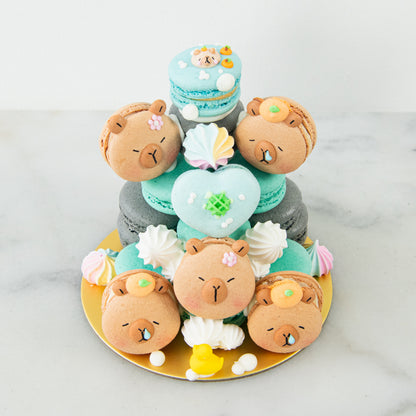 Capybara Mini Macaron Tower | $88 Nett