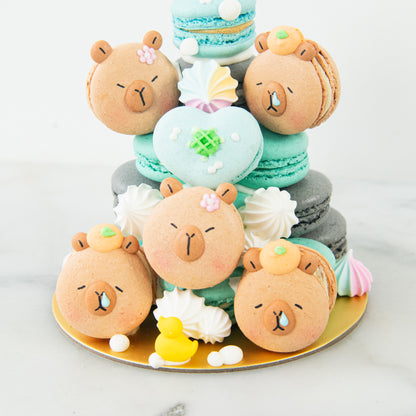 Capybara Mini Macaron Tower | $88 Nett