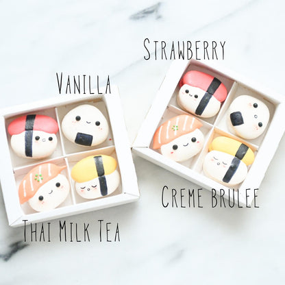 4pcs Kawaii Sushi Macarons in Gift Box  | Special Price S$15.80