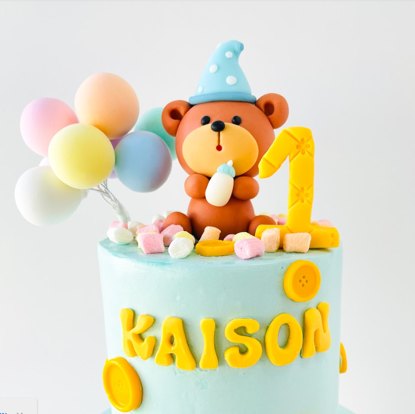 Customized Cake - Bear with Themed Car Cake