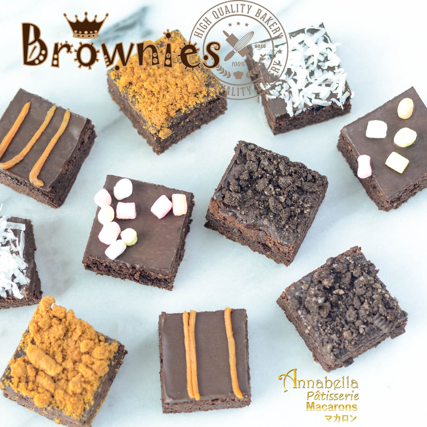 Brownies 20 pcs (5 Flavours x 4pcs) | U.P $50.00