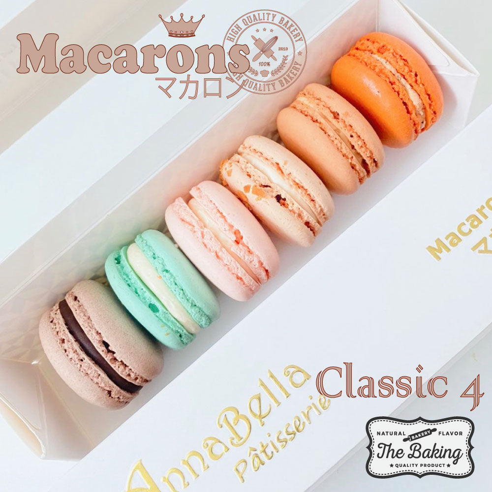 6PCS Macarons in Gift Box (Classic 4) | in Gift Box and Paper Bag | Perfect Gift Choice | (U.P $23.90)