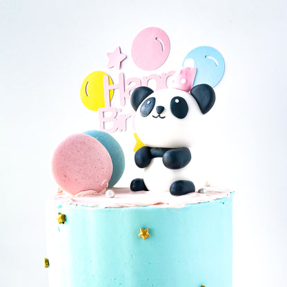 Customized Cake - Panda Cake with macaron