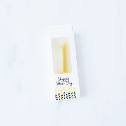 Gold Number Candle | $3.20/pc