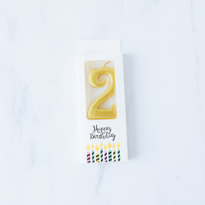 Gold Number Candle | $3.20/pc