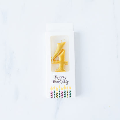 Gold Number Candle | $3.20/pc