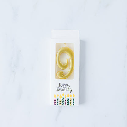 Gold Number Candle | $3.20/pc